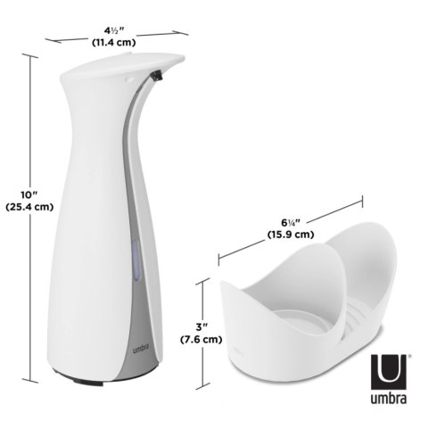 Umbra UMBRA dozownik do mydła OTTO 280 ml biały / szary Umbra UMBRA dozownik do mydła OTTO 280 ml biały / szary