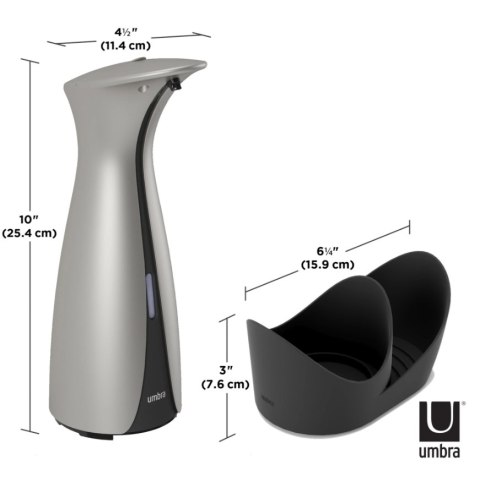 Umbra UMBRA dozownik do mydła OTTO 280 ml niklowany Umbra UMBRA dozownik do mydła OTTO 280 ml niklowany
