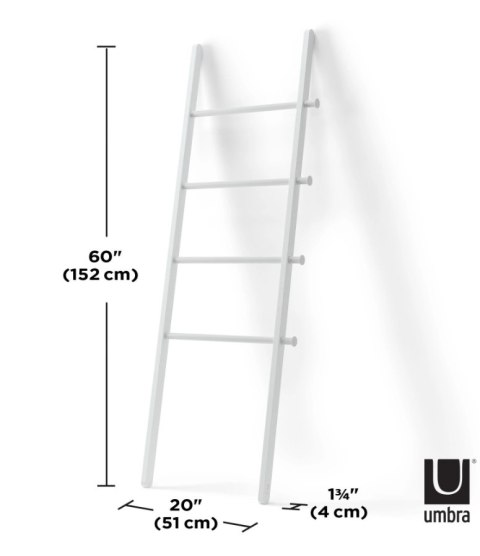 Umbra UMBRA drabina dekoracyjna LEANA biała Umbra UMBRA drabina dekoracyjna LEANA biała
