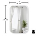 Umbra UMBRA lustro prostokątne HUB 61 x 91 cm białe Umbra UMBRA lustro prostokątne HUB 61 x 91 cm białe