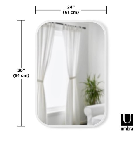 Umbra UMBRA lustro prostokątne HUB 61 x 91 cm białe Umbra UMBRA lustro prostokątne HUB 61 x 91 cm białe