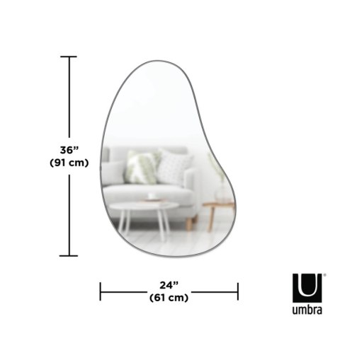 Umbra UMBRA lustro ścienne HUBBA 86 cm metaliczno / tytanowe Umbra UMBRA lustro ścienne HUBBA 86 cm metaliczno / tytanowe
