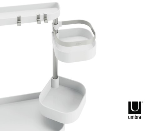 Umbra UMBRA organizer kuchenny HOLSTER biało / niklowany na przyprawy i akcesoria Umbra UMBRA organizer kuchenny HOLSTER biało / niklowany na przyprawy i akcesoria