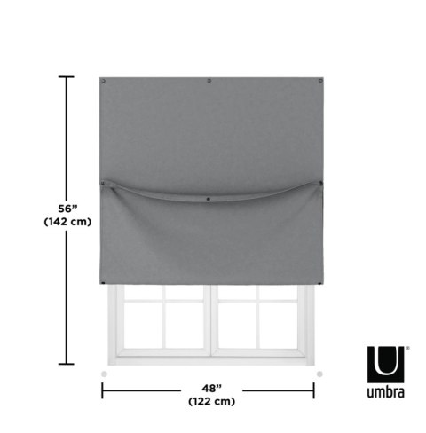 Umbra UMBRA panel zaciemniający NIGHTFALL 142 - 122 cm ciemno szary Umbra UMBRA panel zaciemniający NIGHTFALL 142 - 122 cm ciemno szary