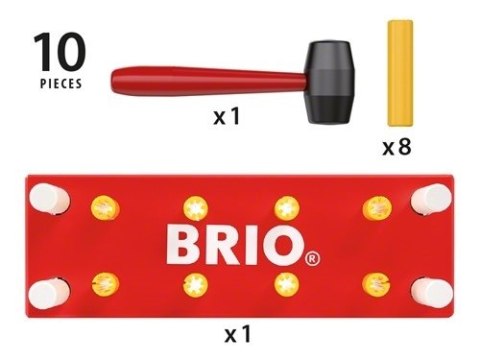 BRIO BRIO Drewniane Klocki z Młotkiem BRIO BRIO Drewniane Klocki z Młotkiem