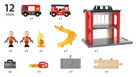 BRIO BRIO World Duża Remiza Strażacka BRIO BRIO World Duża Remiza Strażacka