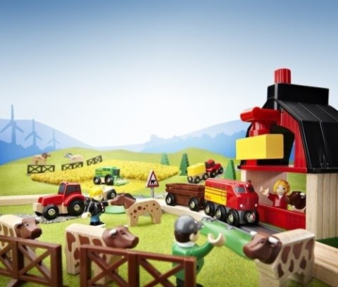 BRIO BRIO World Kolejka Drewniana Na Farmie BRIO BRIO World Kolejka Drewniana Na Farmie