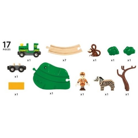 BRIO BRIO World Kolejka Drewniana Safari 17el. BRIO BRIO World Kolejka Drewniana Safari 17el.