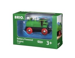 BRIO BRIO World Lokomotywa na Baterie Zielona
