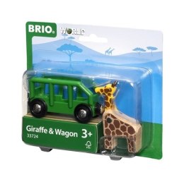 BRIO BRIO World Wagon z Żyrafą Safari