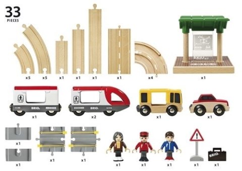 BRIO BRIO World Zestaw Drogowo-kolejowy BRIO BRIO World Zestaw Drogowo-kolejowy