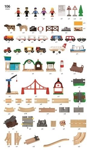 BRIO BRIO World Zestaw Kolejki Drewnianej Delux BRIO BRIO World Zestaw Kolejki Drewnianej Delux