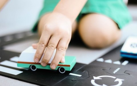 Candylab Candylab Samochód Drewniany Teal Wagon Candylab Candylab Samochód Drewniany Teal Wagon