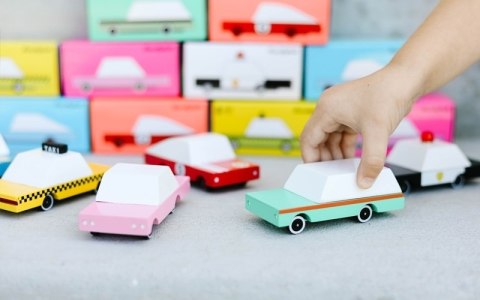 Candylab Candylab Samochód Drewniany Teal Wagon Candylab Candylab Samochód Drewniany Teal Wagon