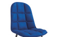 Halmar K417 krzesło do jadalni pikowane granatowy tkanina velvet / stal