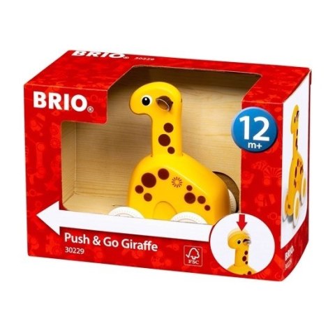 BRIO BRIO Drewniana Naciśnij i Jedź Żyrafa BRIO BRIO Drewniana Naciśnij i Jedź Żyrafa