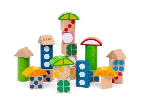 BRIO BRIO Kolorowe Drewniane Klocki 25szt BRIO BRIO Kolorowe Drewniane Klocki 25szt