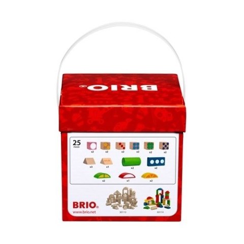BRIO BRIO Kolorowe Drewniane Klocki 25szt BRIO BRIO Kolorowe Drewniane Klocki 25szt