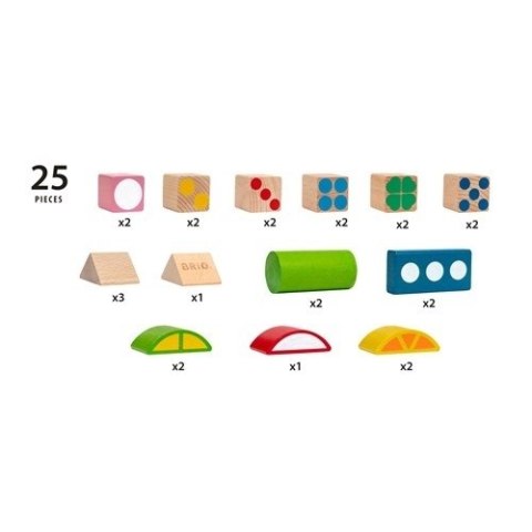BRIO BRIO Kolorowe Drewniane Klocki 25szt BRIO BRIO Kolorowe Drewniane Klocki 25szt
