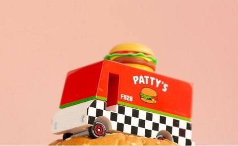 Candylab Candylab Samochód Drewniany Hamburger Van Candylab Candylab Samochód Drewniany Hamburger Van