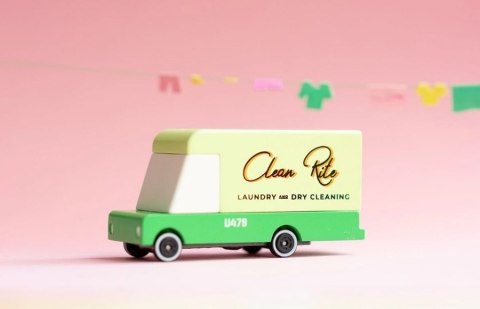 Candylab Candylab Samochód Drewniany Laundry Van Candylab Candylab Samochód Drewniany Laundry Van