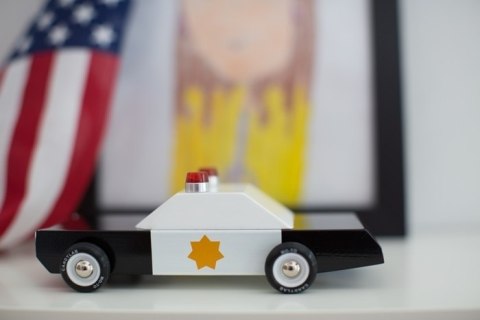 Candylab Candylab Samochód Drewniany Police Cruiser Candylab Candylab Samochód Drewniany Police Cruiser