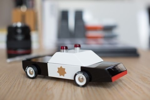 Candylab Candylab Samochód Drewniany Police Cruiser Candylab Candylab Samochód Drewniany Police Cruiser