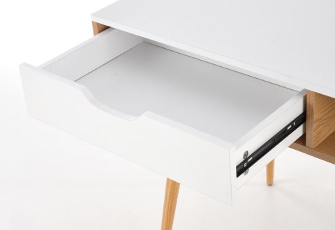 Halmar B45 biurko biały/dąb złoty MDF + melamina stal malowana Halmar B45 biurko biały/dąb złoty MDF + melamina stal malowana