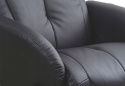 Halmar OPTIMA recliner fotel rozkładany czarny materiał: eco skóra / PVC