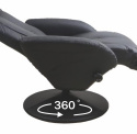 Halmar OPTIMA recliner fotel rozkładany czarny materiał: eco skóra / PVC Halmar OPTIMA recliner fotel rozkładany czarny materiał: eco skóra / PVC