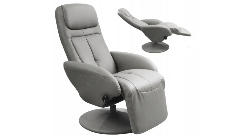 Halmar OPTIMA recliner fotel rozkładany popielaty materiał: eco skóra / PVC Halmar OPTIMA recliner fotel rozkładany popielaty materiał: eco skóra / PVC
