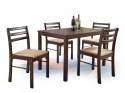 HALMAR NEW STARTER 2 zestaw stół + 4 krzesła espresso blat - MDF + okleina naturalna stelaże drewno lite siedziska tapicerka HALMAR NEW STARTER 2 zestaw stół + 4 krzesła espresso blat - MDF + okleina naturalna stelaże drewno lite siedziska tapicerka