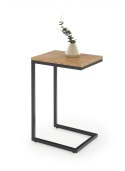 HALMAR ława stolik prostokątna NISA 40x30 blat MDF laminowany - dąb złoty stelaż stal malowana proszkowo - czarny HALMAR ława stolik prostokątna NISA 40x30 blat MDF laminowany - dąb złoty stelaż stal malowana proszkowo - czarny
