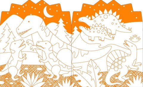 Petit Collage Petit Collage Kolorowanka z Naklejkami Dinozaury Petit Collage Petit Collage Kolorowanka z Naklejkami Dinozaury