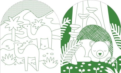 Petit Collage Petit Collage Kolorowanka z Naklejkami Świat Zwierząt Petit Collage Petit Collage Kolorowanka z Naklejkami Świat Zwierząt