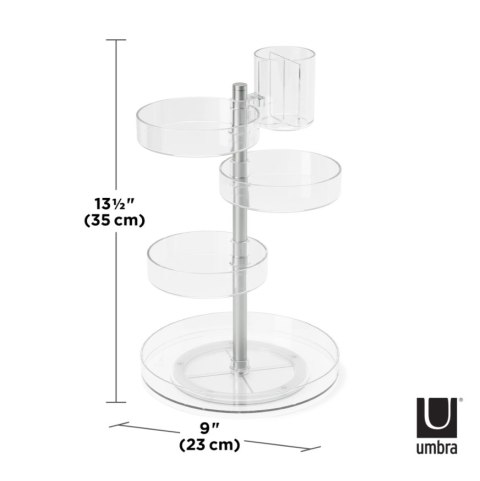 Umbra UMBRA organizer kosmetyczny PIROUETTE przezroczysty / niklowany Umbra UMBRA organizer kosmetyczny PIROUETTE przezroczysty / niklowany