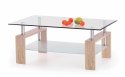 HALMAR ława DIANA H dąb sonoma szkło płyta laminowana 110x60 z półką HALMAR ława DIANA H dąb sonoma szkło płyta laminowana 110x60 z półką
