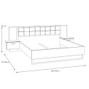 Forte ARYSTYDA ATDL1182-M239 Stelaż łóżka + szafki nocne Forte ARYSTYDA ATDL1182-M239 Stelaż łóżka + szafki nocne