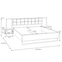 Forte ARYSTYDA ATDL1182-M239 Stelaż łóżka + szafki nocne