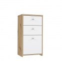 Forte BEST CHEST SQNK211-C804 Komoda, szafka półka, szuflady, Dąb Artisan / Biały Forte BEST CHEST SQNK211-C804 Komoda, szafka półka, szuflady, Dąb Artisan / Biały