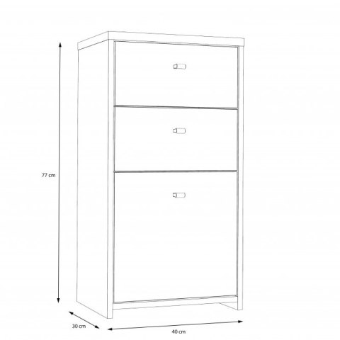 Forte BEST CHEST SQNK211-C804 Komoda, szafka półka, szuflady, Dąb Artisan / Biały Forte BEST CHEST SQNK211-C804 Komoda, szafka półka, szuflady, Dąb Artisan / Biały