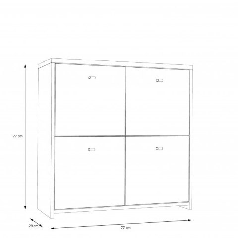 Forte BEST CHEST SQNK221-C804 Komoda, szafka półki, Dąb Artisan / Biały Forte BEST CHEST SQNK221-C804 Komoda, szafka półki, Dąb Artisan / Biały