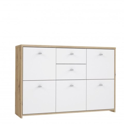 Forte BEST CHEST SQNK233-C804 Komoda, szafka półki, szuflady Dąb Artisan / Biały Forte BEST CHEST SQNK233-C804 Komoda, szafka półki, szuflady Dąb Artisan / Biały