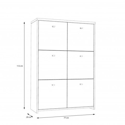 Forte BEST CHEST SQNK321-C804 Komoda, szafka półki Dąb Artisan / Biały Forte BEST CHEST SQNK321-C804 Komoda, szafka półki Dąb Artisan / Biały