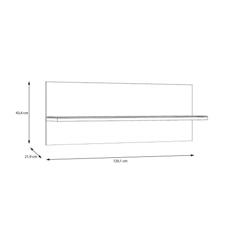Forte TACJUS TXCB02-C605 Półka wisząca Forte TACJUS TXCB02-C605 Półka wisząca