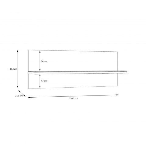 Forte TACJUS TXCB02-C605 Półka wisząca Forte TACJUS TXCB02-C605 Półka wisząca