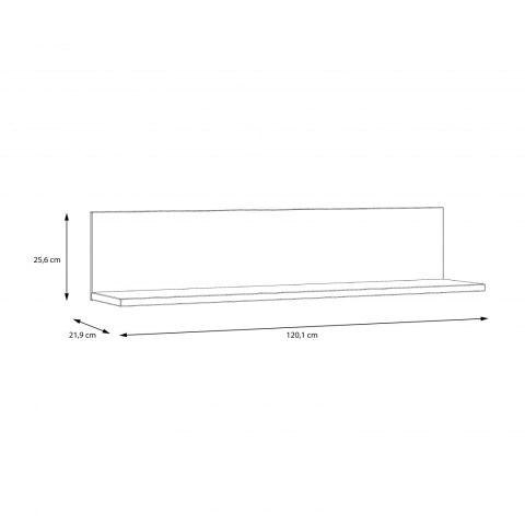 Forte TACJUS TXCB03-C605 Półka wisząca Forte TACJUS TXCB03-C605 Półka wisząca