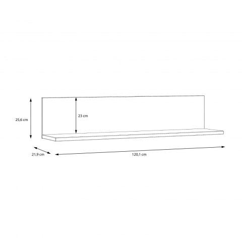 Forte TACJUS TXCB03-C605 Półka wisząca Forte TACJUS TXCB03-C605 Półka wisząca