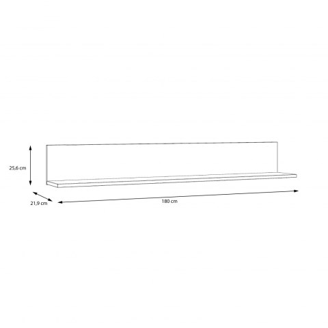Forte TACJUS TXCB04-C605 Półka wisząca Forte TACJUS TXCB04-C605 Półka wisząca