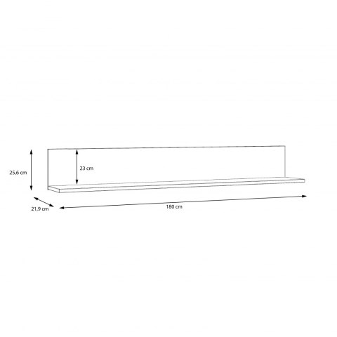 Forte TACJUS TXCB04-C605 Półka wisząca Forte TACJUS TXCB04-C605 Półka wisząca